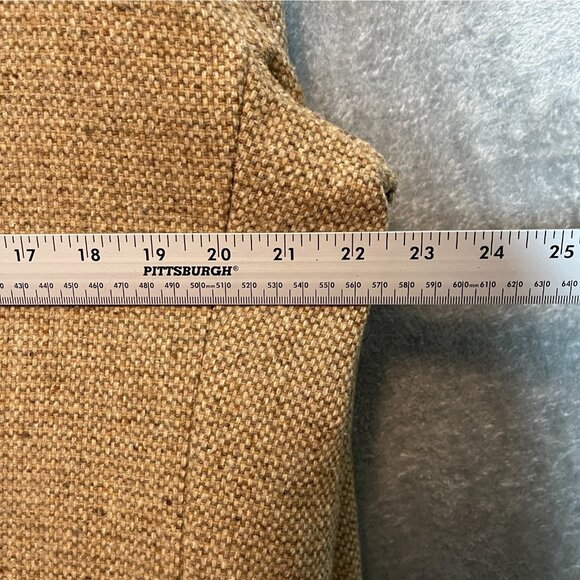 Vintage 70s Campus Tweed Wool USA Made Mid Length Heavy Insulated Overcoat 42 - Picture 12 of 14